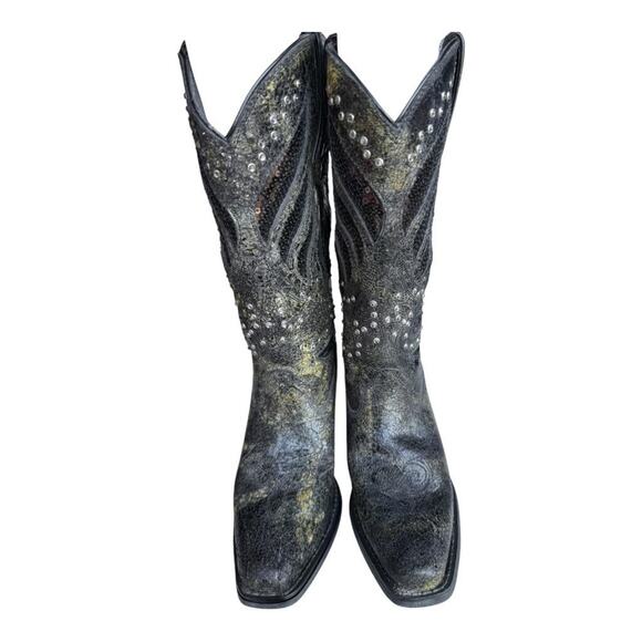 Durango Crush Bling Inlay Snip Toe Cowboy Boot Women size 6 - Picture 4 of 11